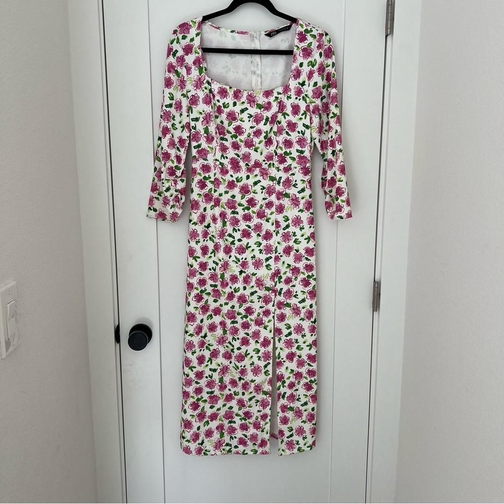 Zara printed floral dress